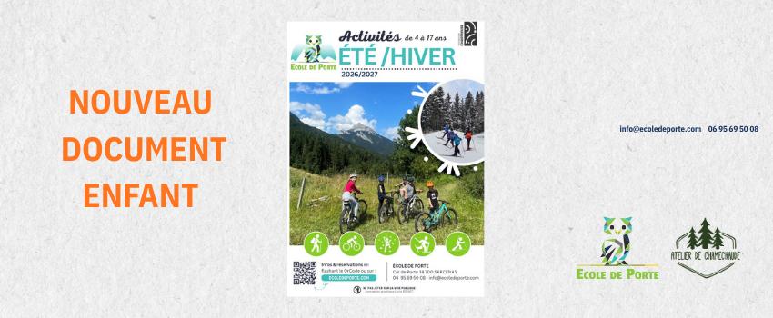 Notre nouveau document enfant !